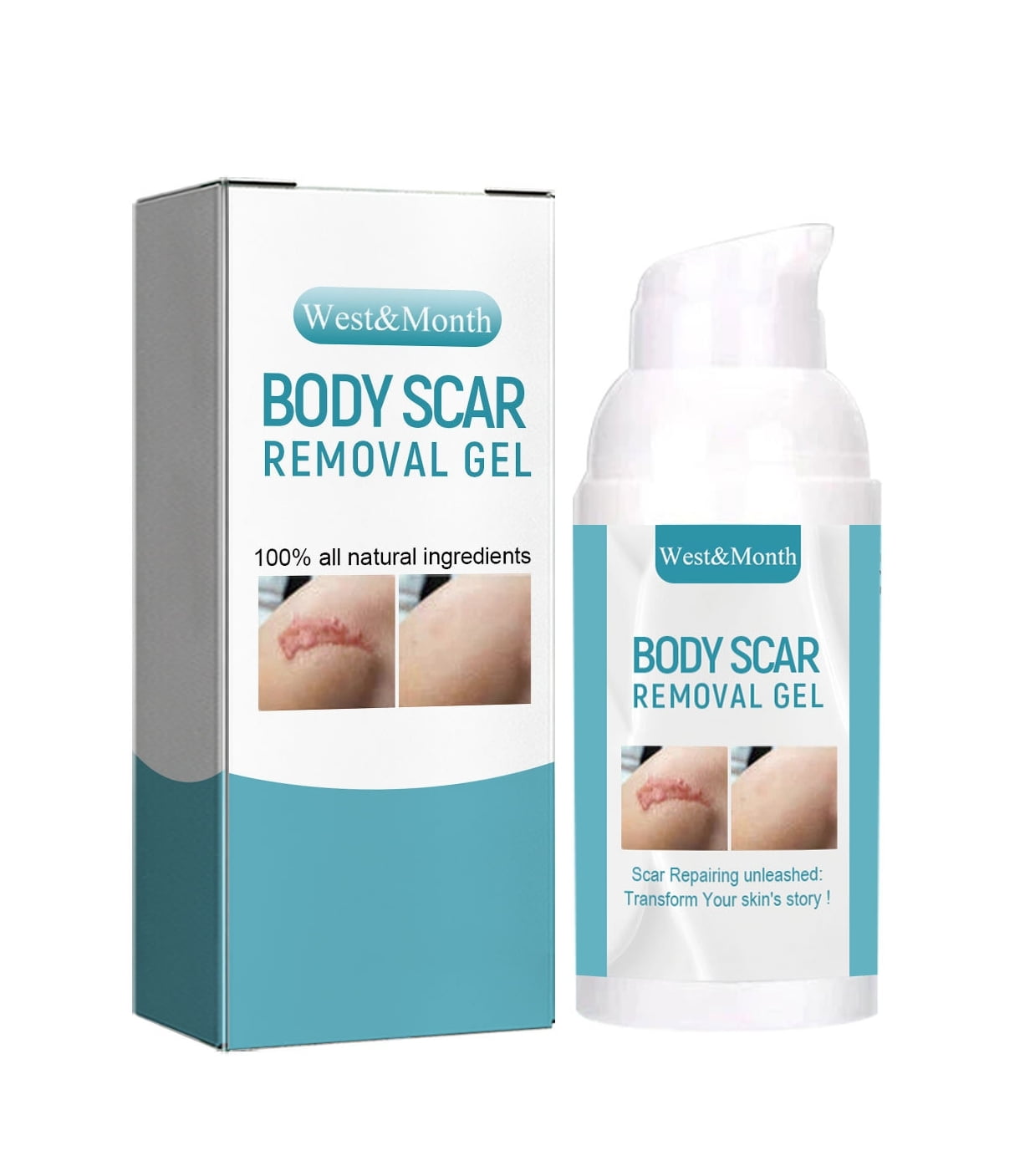Silicone Scar Gel, Helps Improve Size, Color & Texture of Hypertrophic & Keloid Scars on Face