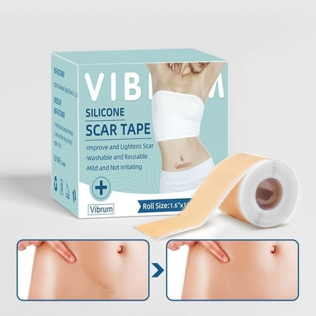 Silicone Scar Sheets (1.6” x 120”Roll-3M), Silicone Scar Tape Roll, Scar Silicone Strips, Scar Removal Sticker for C-Section, Surgery, Burn, Keloid, Acne
