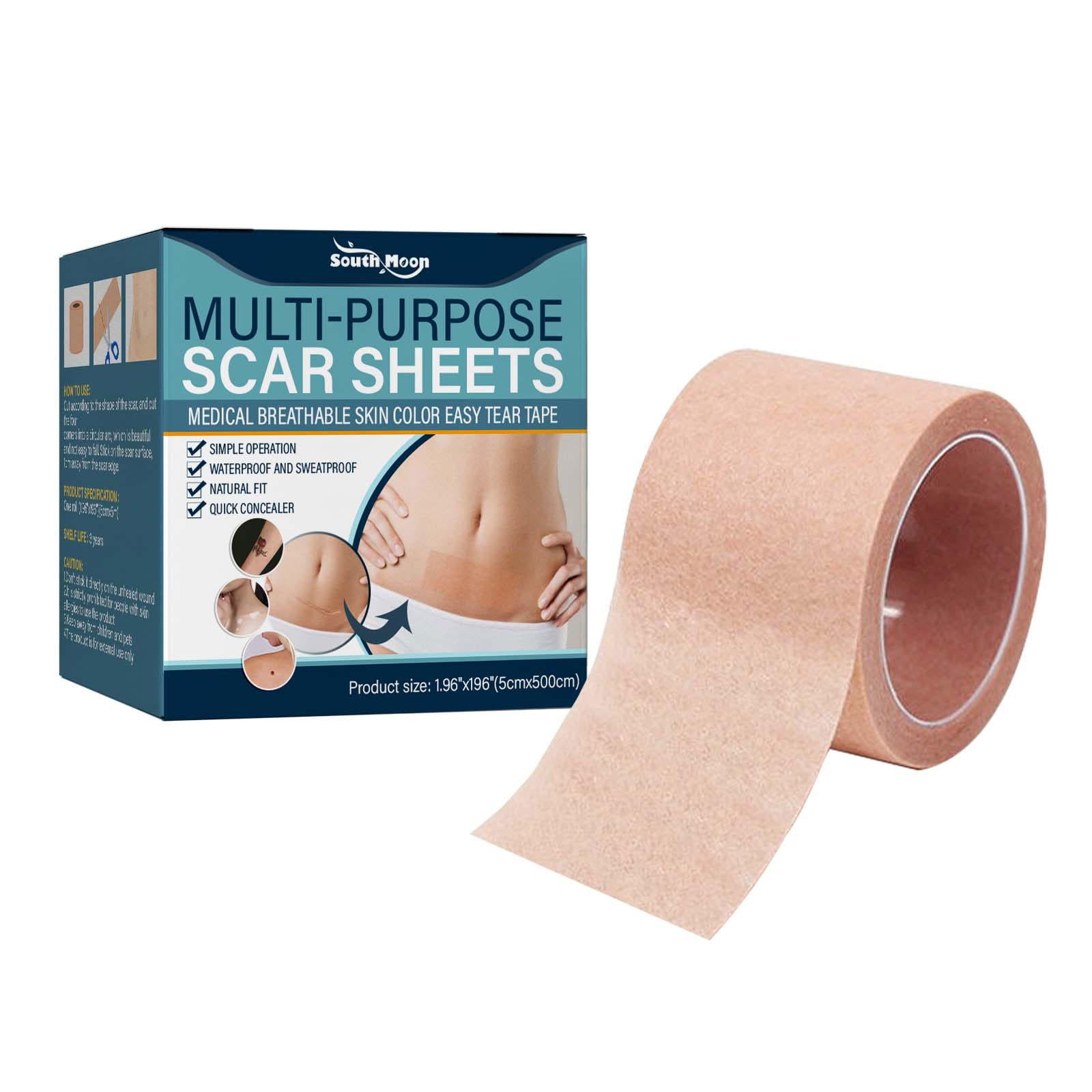Silicone Scar Tape Roll, 1.6” x 120” Medical Tape for Wound Care Bandages  Scars Strips for Surgical Scars Keloid, C-Section, Burns, Injuries Acne