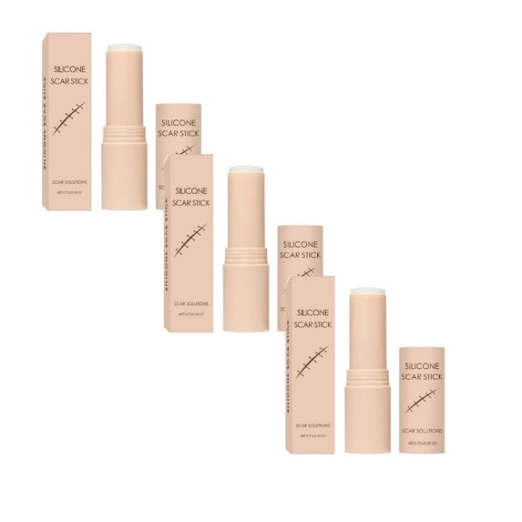 Silicone Scar Stick with 60% Silicone: Scar Solutions Manual Applicator for Face/Body Scars 5.7G 0.2 OZ 3 PCS