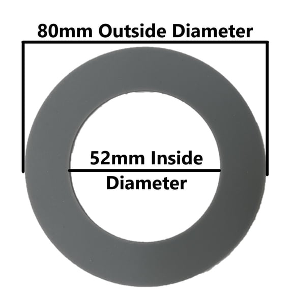 Silicone Seal for Toilet Flapper 80mm OD 52mm ID or 3.15 in by 2.05 in