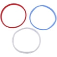 thumbnail image 1 of Silicone Sealing Ring For Pressure Cooker Pot Accessories, Fits 5 Or 6 Quart Models, Red, Blue And Common Transparent White, Pack Of 3, 1 of 8