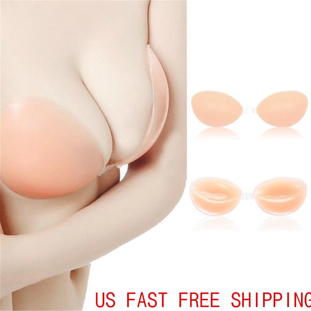 Buy SGMSC Invisible Bra Silicone Gel Self-Adhesive Stick On Push Up Bra  Strapless Women's Bra, Padded Strapless Bra (Multi-Colored : Free Size)  Multicolour at