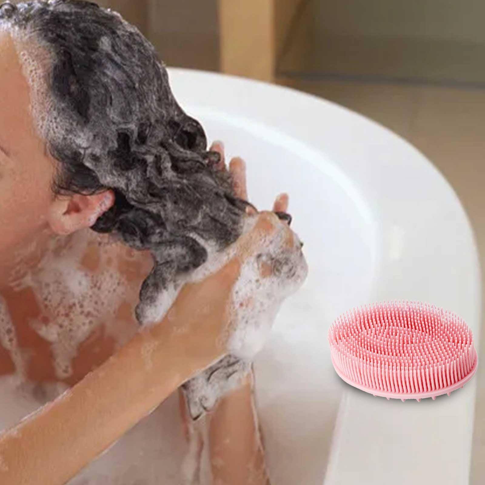 Silicone Shampoo Bath Brush Bath Brush Household Adult Children Double ...