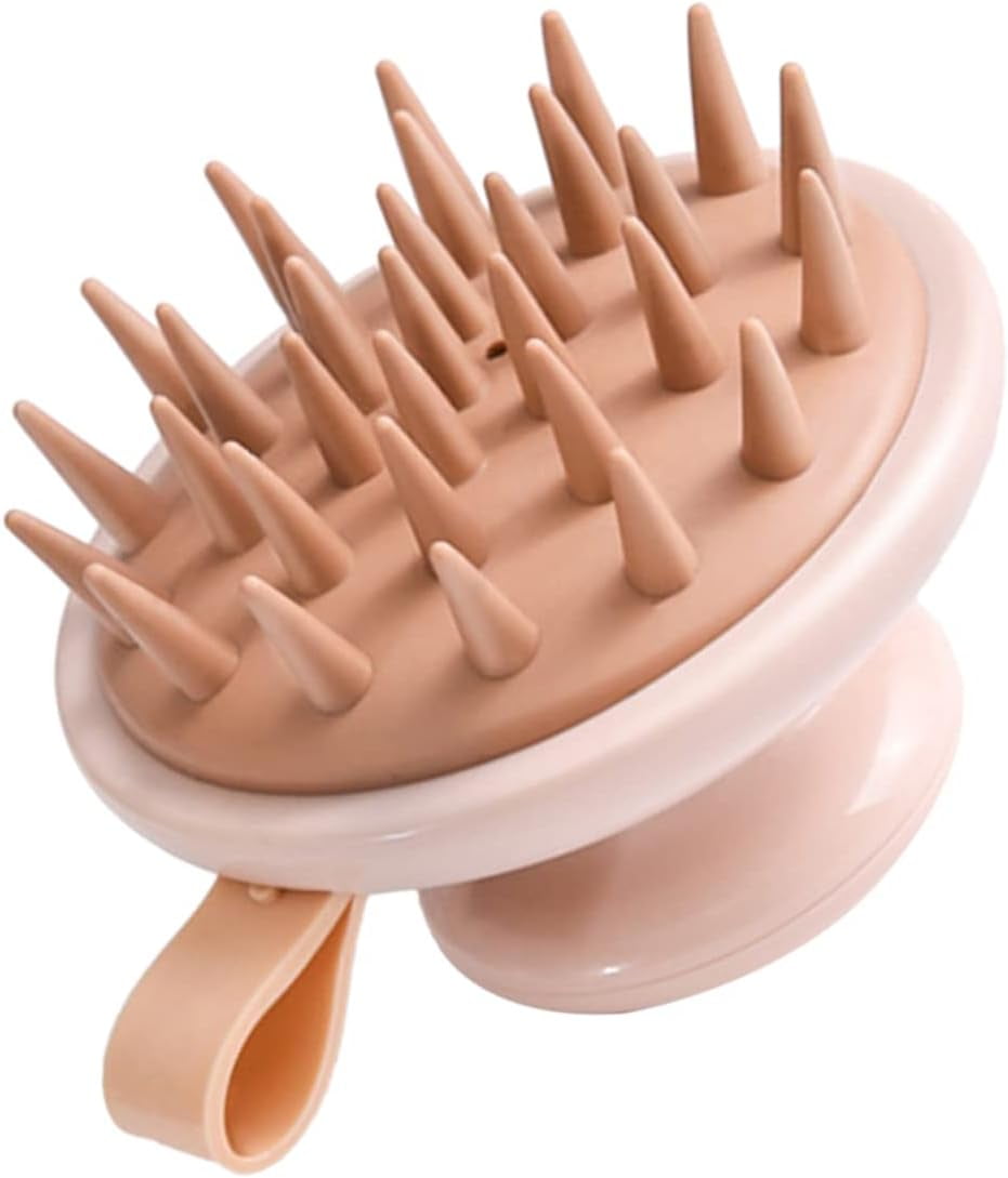 Silicone Shampoo Brush Bath Scrubber Hand Held Scrubber Cleaning