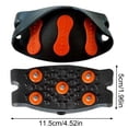 thumbnail image 1 of Silicone Shoe Covers with Spikes, Ice Grips for Walking & Hiking, Anti-Slip Traction Cleats Over Shoes, Winter Outdoor Safety Gear for Ice & Snow, 1 of 3
