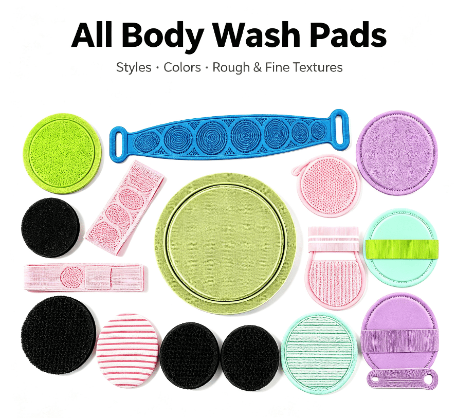 Silicone Shower Brush – Long Back Scrubber Strip with Double-Sided ...