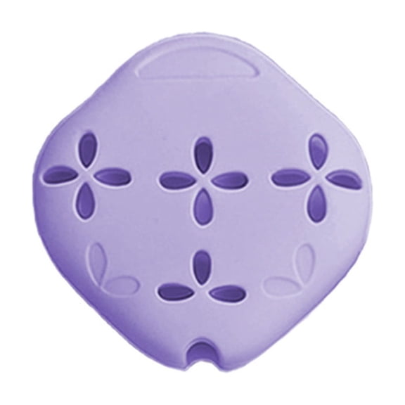Silicone Shower Diffuser Holder, Wall Mounted Soap Dish, Non- Suction Cup Holder, For Bathroom Wardrobe Drawer, 3.3"x3.3"(Purple)