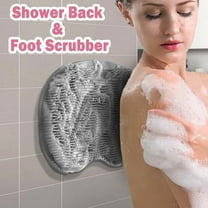 Silicone Shower Foot Scrubber Mat,Back & Feet Cleaning Pad,Shower Massage Soft Bristles Exfoliating Scrubber,Wall Mounted Slip Suction Cups for Use,Bathroom Bathing Accessories