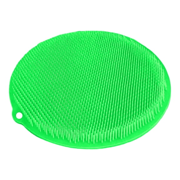 Silicone Shower Foot Scrubber Mat, Wall Mounted Foot & Back Scrubber Massage Pad with Non Suction Cups, Dual Purpose Feet Back Cleaning Exfoliating Bath Wash for Men Women, 10.24"