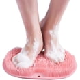 thumbnail image 1 of Silicone Shower Foot Scrubber Mat with Suction Cups, Non-Slip Wall Mounted Foot Cleaning Pad, 1 of 7