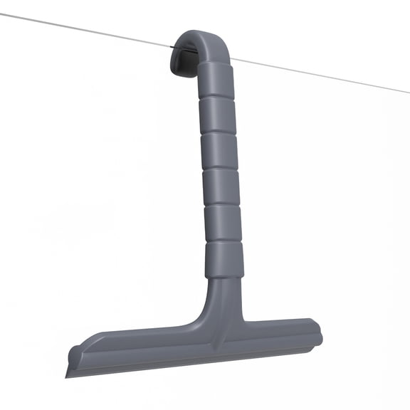 Silicone Shower Squeegee with Storage Hook for Shower Doors and Glass Panels, Manual Bathroom Glass Wiper for Daily Care