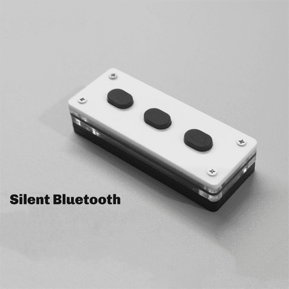 Silicone Silent Bluetooth Wireless Recording Keypad Silent Mini Custom One Click Shortcut Key Small B: Without Receiver,1 * Wireless Keyboard 1 * Data Cable,White