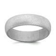 thumbnail image 1 of Silicone Silver Metallic 5.7mm Domed Band Size 5 Ring for Women and Men - .8 Grams, 1 of 2