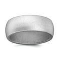 thumbnail image 1 of Silicone Silver Metallic 8.7mm Domed Band Size 10 Ring for Women and Men - 1.5 Grams, 1 of 2