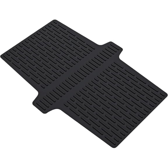 Silicone Sink Divider,Non‑Slip Sink Saddle with Strong Suction Cups Insulated Faucet Mat Protector for Double Basin Counter,Easy to Clean (Black)