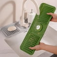 thumbnail image 1 of Silicone Sink Drip Tray Mat,Non-Slip Dish Drying Rack with Drainage Grooves,Splash Guard Kitchen Counter Protector for Kitchen Sink,Dishwasher Safe Flexible Drying Mat for Dishes, Utensils, Cookware, 1 of 7