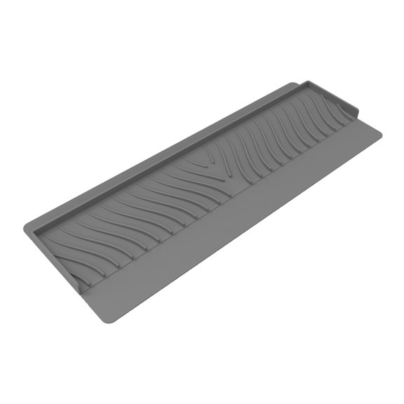 Silicone Sink Edge Drip Mat Cuttable Splash Guard Heat‑Resistant Kitchen Counter Protector For Sink Countertop Drying Usegrey-A