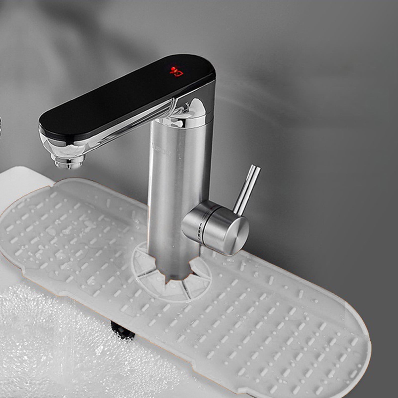 Silicone Sink Faucet Mat Sink Splashing Guard Draining Pad Faucet Water ...