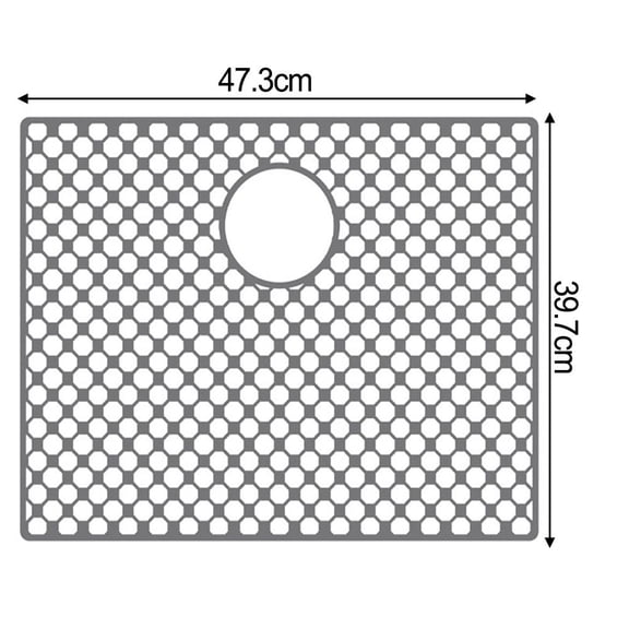 Silicone Sink Mat For Kitchen Nonslip Heat Resistant Design With Center Drain