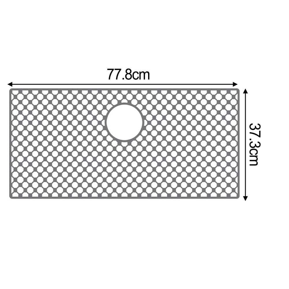 Silicone Sink Mat For Kitchen Nonslip Heat Resistant Design With Center Drain