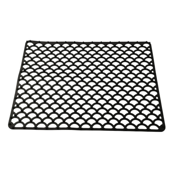 Silicone Sink Mat, Kitchen Sink Protector Grid For Bottom Of Center Drain Sink Is Black YIWEI
