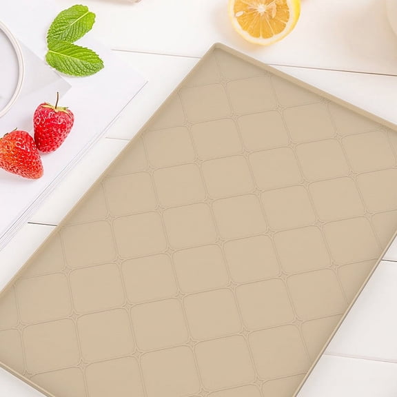 Silicone Under Sink Mat for Kitchen Waterproof, Rubber Under Kitchen Sink Mat for Bottom, Bathroom Cabinet Liners for Shelves Waterproof, Silicone Matt with Lip