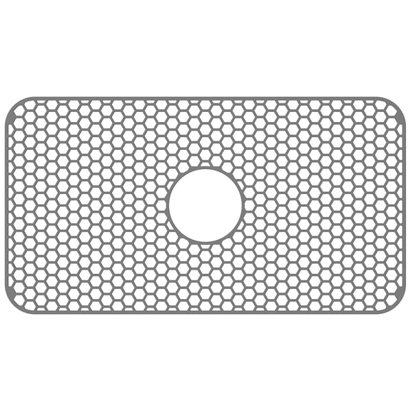 Silicone Sink Mat Nonslip Sink Mat Grid Silicone Sink Protector Kitchen Sink Heat Resistant Mat with Center Drain/Rear Drain Sink Drain Mat Dishwasher Safe for Kitchen Sink