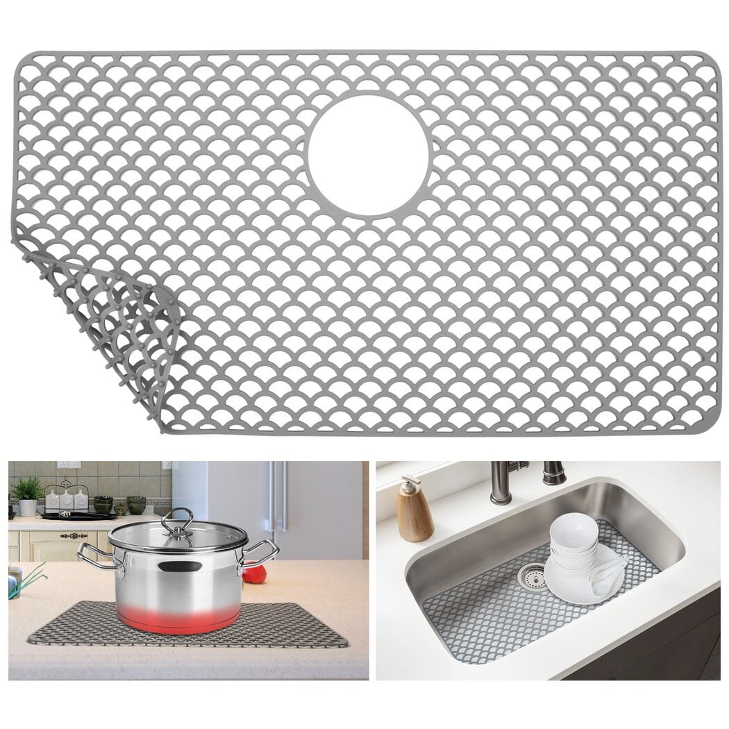 Quality Silicone Sink Mat, NonSlip, Heat Resistant, with Convenient