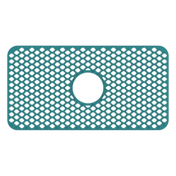 Silicone Sink Protector for Kitchen,Sink Protector Grid for Bottom of Center Drain Sink,Non- Heat Resistant Liner for Farmhouse Porcelain Sink