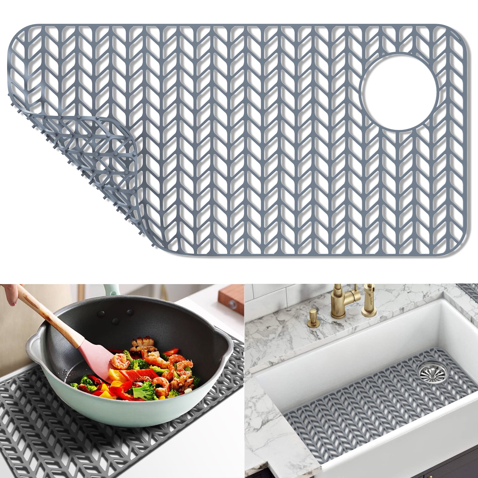 Kitchen Sink Mats Can Be Sheared 29.5″X15″ Sink Protectors for