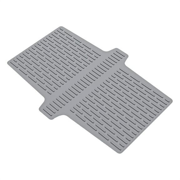 Silicone Sink Saddle Mat for Double Basin Kitchen, Heat Resistant Sink Protector Divider with Non-Slip Grip, Dishwasher Safe Sink Liner Pad to Prevent Scratches and Noise, gray(gray)