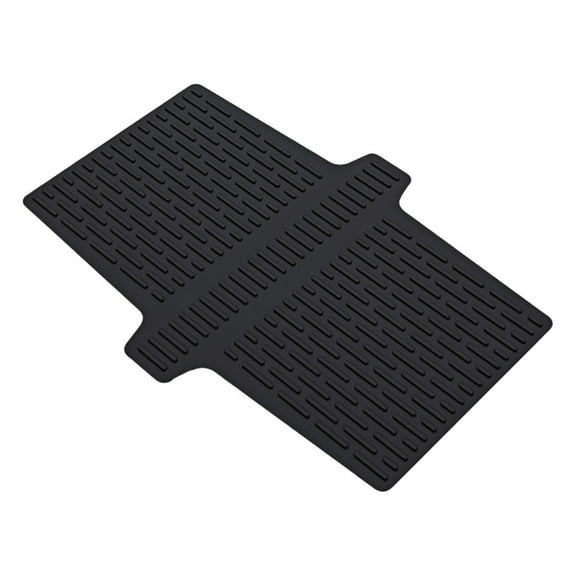 Silicone Sink Saddle Mat Heat Resistant Protector Divider Pad for Double Kitchen Sink Grey Black 44.7x32.5cm