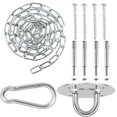 thumbnail image 1 of Evjurcn Hammock Hanging Kit Stainless Steel Swing Hanger Set Heavy Duty Hanging Chair Wall Hangers Sturdy Yoga Bag Hanging Hook Set Swing Chair Hanging Kit for Swing Chairs Hanging Chairs, 1 of 6
