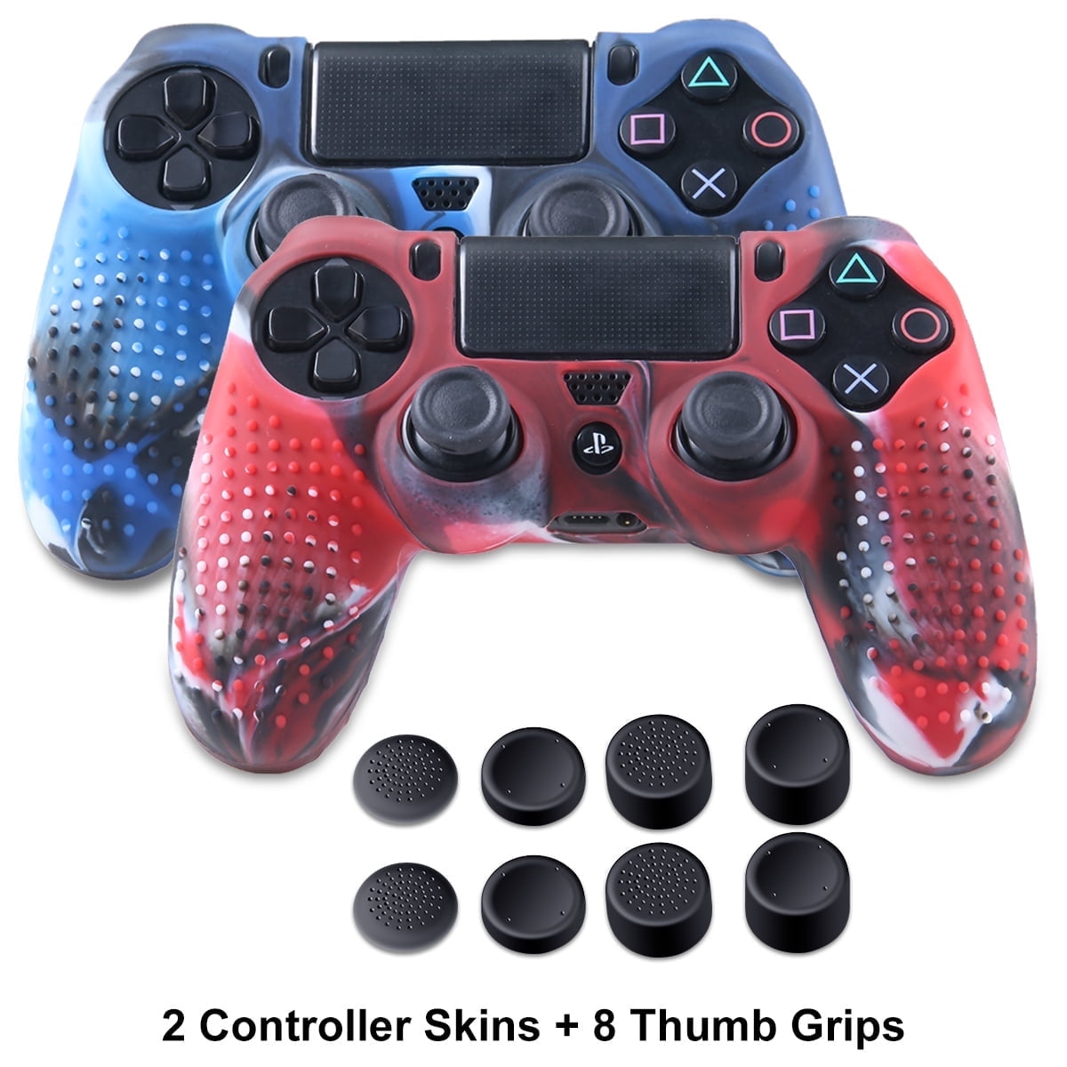 Silicone Skin for PS4/PS4 SLIM/PS4 PRO Controller - Anti-slip Covers ...
