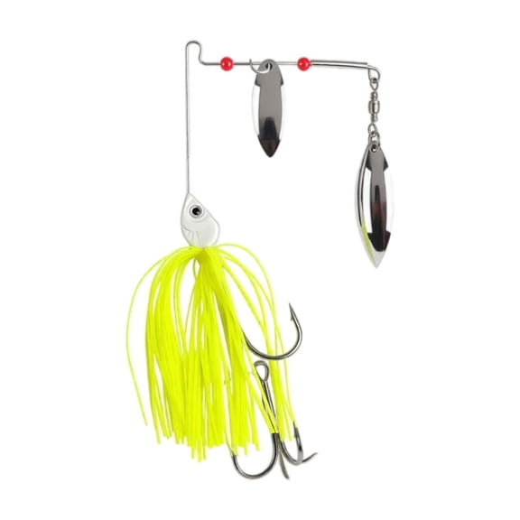Silicone Skirted Spinnerbait Lure 14g Imitation Bionic Soft Rubber Composite Spinner Fishing Bait with Anti Snag Design for Freshwater Saltwater Angling