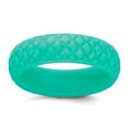 thumbnail image 1 of Silicone Sky Blue Mermaid Pattern 5.7mm Domed Band Size 7 Ring for Women and Men - .8 Grams, 1 of 2