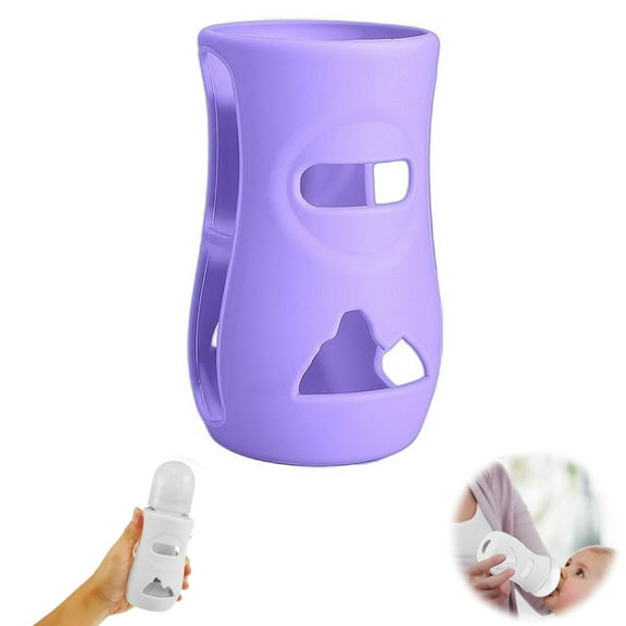 Silicone Sleeve for Glass Baby Bottles Insulated Natural Silicone Bottle Holder for Breakage Compatible with 8 Oz Natural Baby Bottles