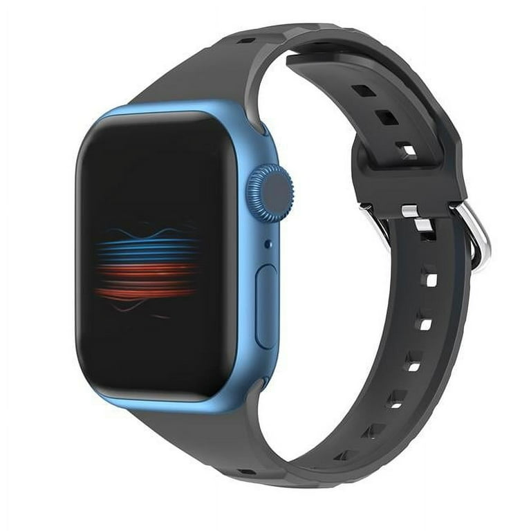 Silicone Slim Bands for 38, 40 41mm Apple Watch Black