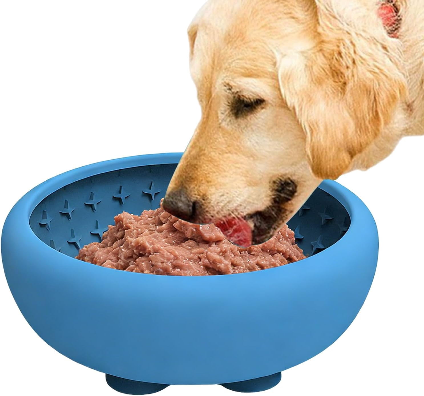 Silicone Slow Feed Licking Bowl, Anti-Choke, Suction Cup Base, Non-Slip, Easy Clean, for Dogs Cats
