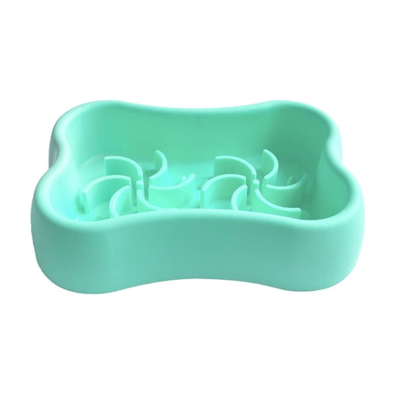 Silicone Slow Feeder Bowl Bone Shape Non Base Healthy Eating for Small Medium Dogs Cats