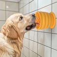 thumbnail image 1 of Silicone Slow Feeder Dog Bowl with Suction Cup, Honeycomb Lick Mat for Cats & Dogs, Anti-Choking Slow Eating Pet Bowl, Yellow, 1 of 6