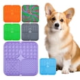 thumbnail image 1 of Silicone Slow Feeder Mat - Interactive Pet Lick Pad for Dogs and Cats,Non-Slip Suction Cup Design for Feeding and Bathing,Calming Treat Mat,Green,Green, 1 of 7