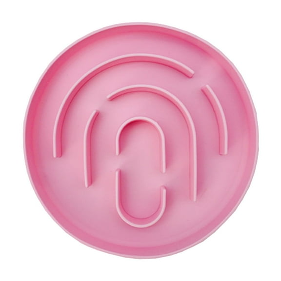 Silicone Slow Feeder Pet Bowl for Cats and Small Dogs Non Spill Round Dish with Lick Mat Design Reduces Gulping Indoor Mealtime Solution