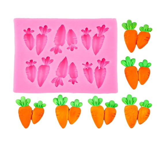 Silicone Small Carrots Vegetables Baking Chocolate for Cake Dessert Decoration