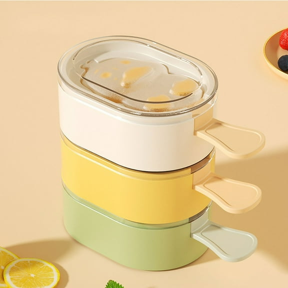 Silicone Small Molds, Cute Animal Homemade Ice Pop Molds Set, BPA Free (3, white+Green+Yellow)