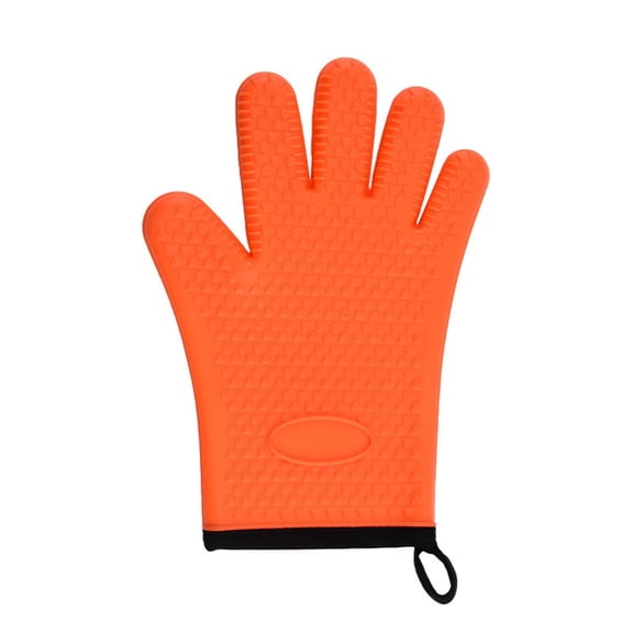Silicone Smoker Oven Gloves -Extreme Heat Resistant BBQ Gloves -Handle Hot Food Right on Your Smoker Grill Fryer & Pit | Waterproof Oven Mitts  Orange 2Pcs