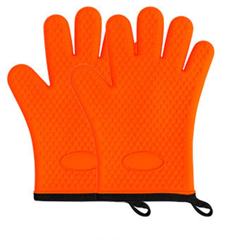 Silicone Smoker Oven Gloves Extreme Heat Resistant BBQ GlovesHandle