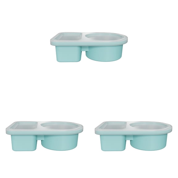 Silicone Snack Containers with Lids - Double Compartment Portable Lunch Box, Leak-Proof Condiment & Fruit Storage for Travel, Office, Outdoors, Hiking & Picnic Use