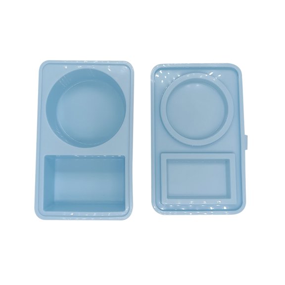 Silicone Snack Containers With Lids Reusable Double Compartment Snackle Container Portable Leak Proof For Meal Prep Picnic Travel 1pc Clear Meal Prep Containers Pantry Organizer Airtight Rice Storage